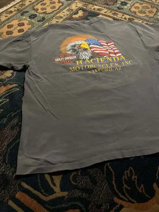 Vintage 1996 Harley-Davidson Feel the Heat T-Shirt Hacienda Motorcycles AZ XL - Picture 13 of 13